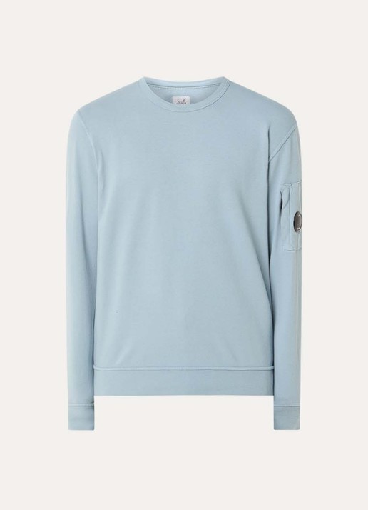 C.P. Company Sweater met logo - voorkant 2 blauw