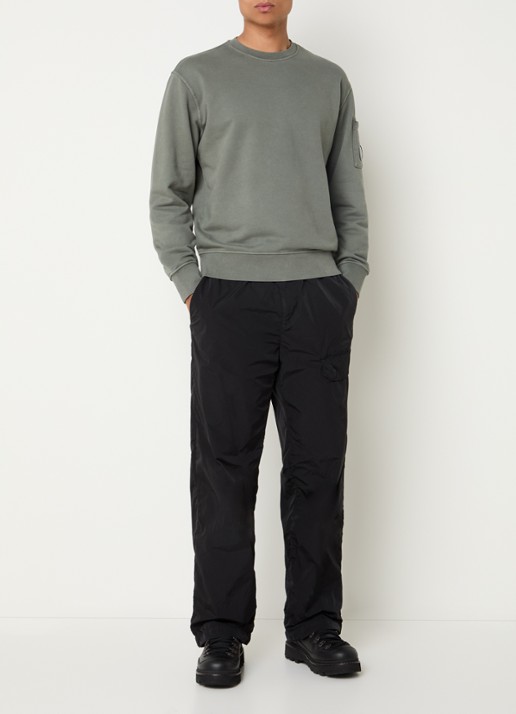 C.P. Company Sweater met logo - voorkant 2 olijfgroen