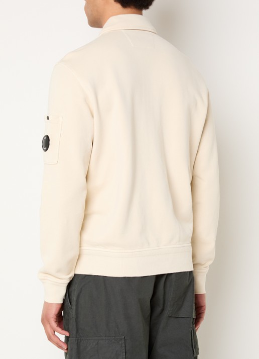 C.P. Company Sweatvest met kraag - achterkant 3 creme