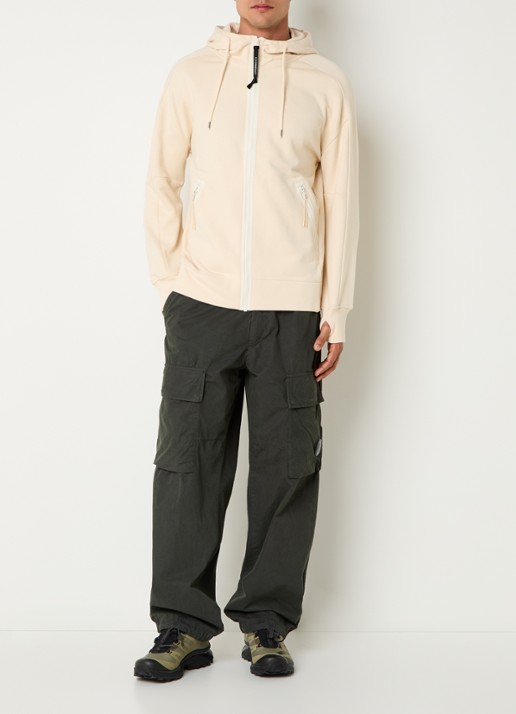 C.P. Company Sweatvest met ritszakken - voorkant 3 beige