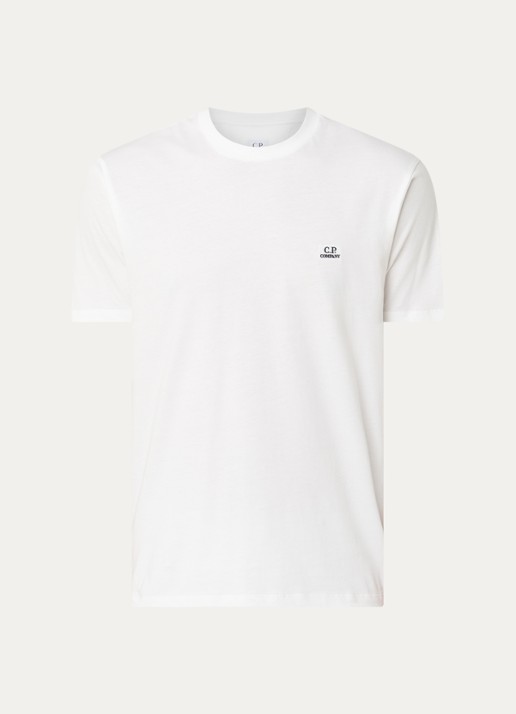C.P. Company T-shirt met logo - voorkant gebroken wit