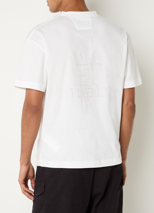 C.P. Company T-shirt met logo - detail 3 wit