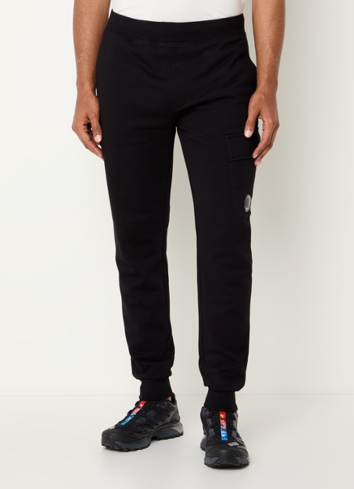 C.P. Company Tapered fit joggingbroek met steekzakken - detail 3 zwart
