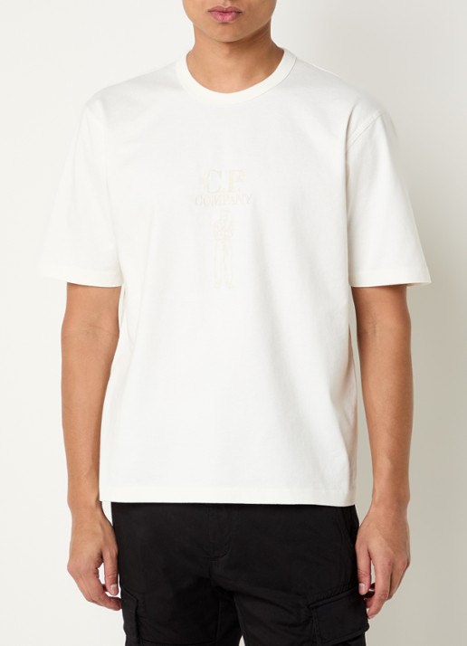 C.P. Company Twisted T-shirt met logoborduring