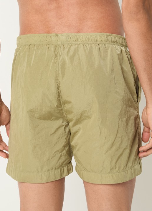 C.P. Company Zwemshorts met logo en steekzakken - achterkant mosgroen
