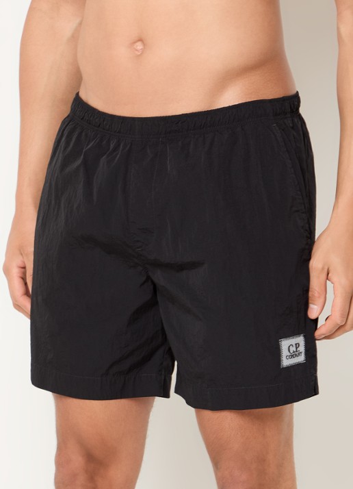 C.P. Company Zwemshorts met steekzakken en logo - detail 4 zwart