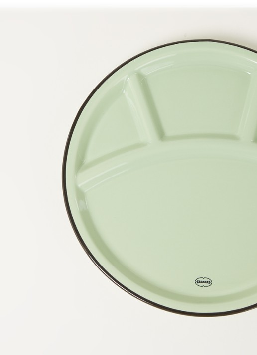 Cabanaz Fonduebord 24,5 cm - detail lichtgroen
