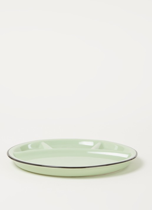 Cabanaz Fonduebord 24,5 cm - voorkant 3 lichtgroen