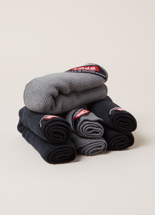 Cafelat Microvezeldoek set van 4 - voorkant 2 grijs