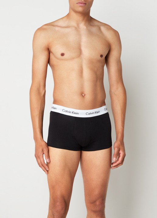 Calvin Klein 3-pack Low rise Trunk 2664 boxershorts - voorkant 3 zwart