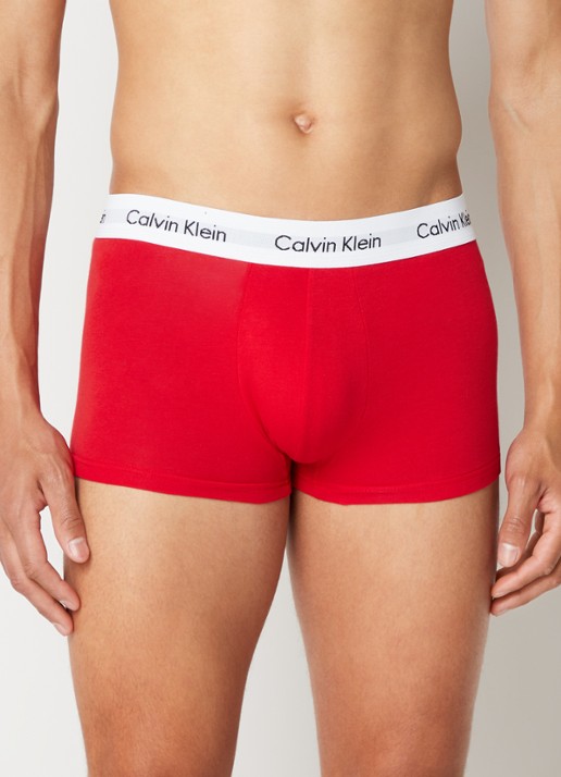 Calvin Klein 3-pack Low rise Trunk 2664 boxershorts - voorkant 3 rood