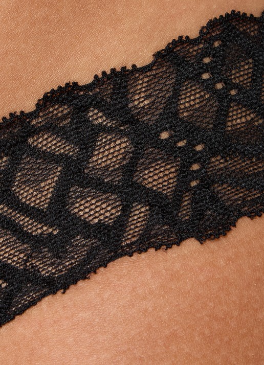 Calvin Klein Attraction slip met details van kant - detail 5 zwart