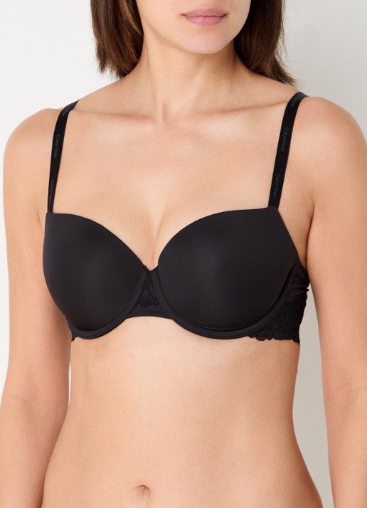 Calvin Klein Balconette BH met details van kant - detail 6 zwart