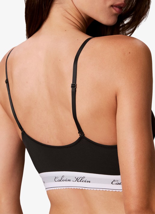 Calvin Klein Beugel bh met logoband - achterkant 4 zwart