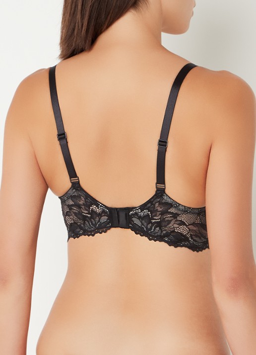 Calvin Klein Beugel bh van kant - achterkant zwart
