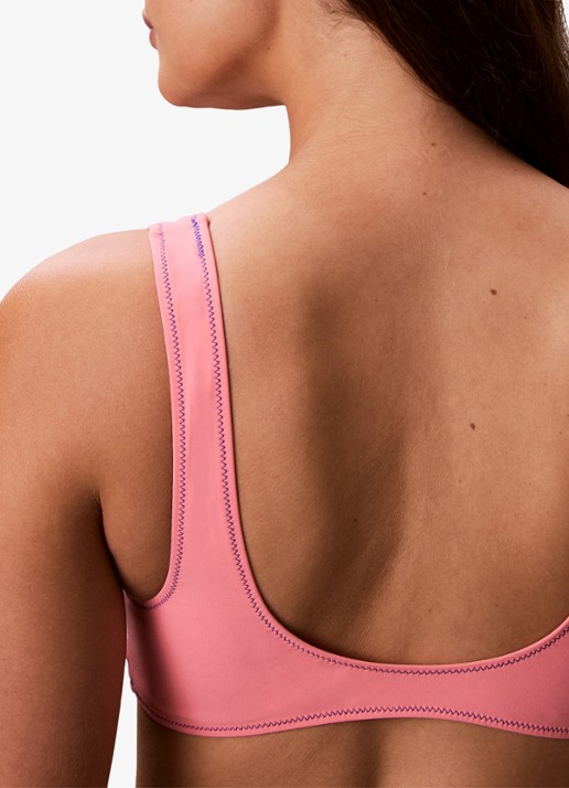 Calvin Klein Bikinitop met logo - detail 2 roze