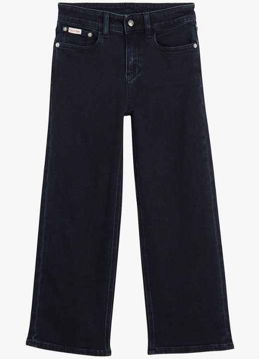 Calvin Klein Black Wash Skater Jeans - voorkant 2 black blue stone wash-1bk /  blauw