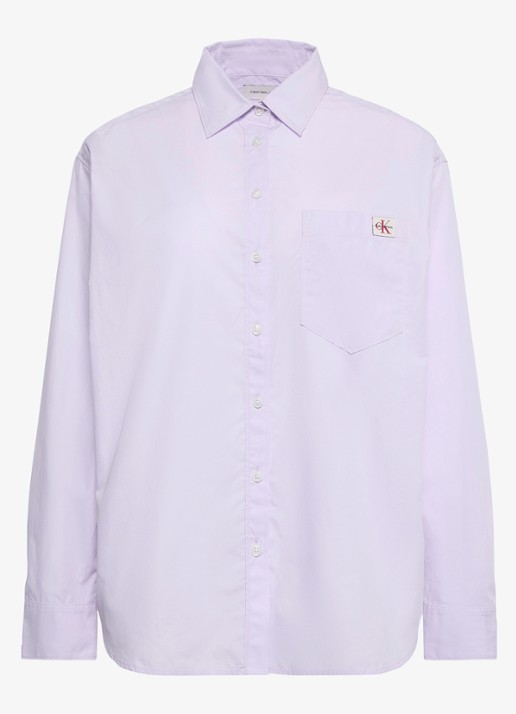 Calvin Klein Blouse met borstzak - voorkant 2 lila