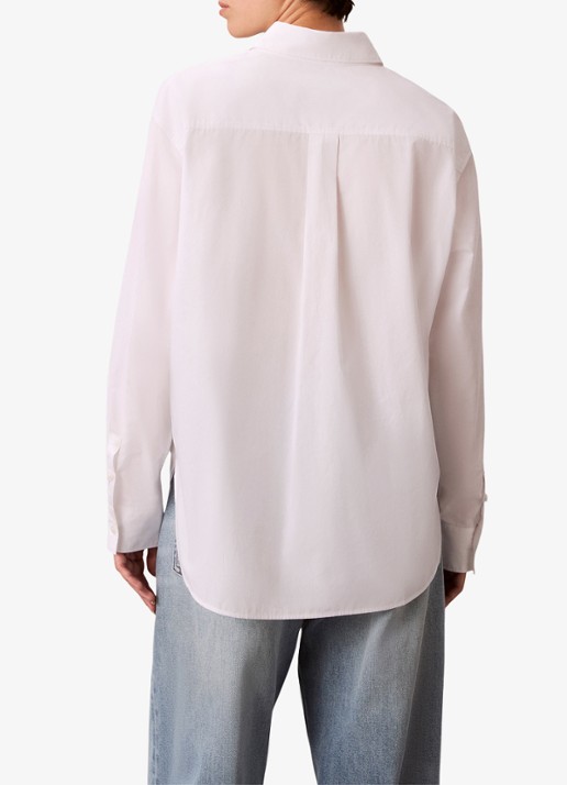 Calvin Klein Blouse met borstzak - achterkant 5 wit