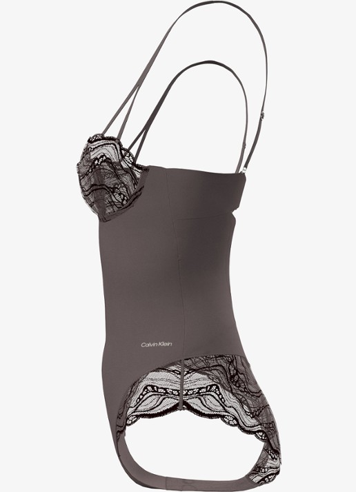 Calvin Klein Bodysuit van kant - detail bruin