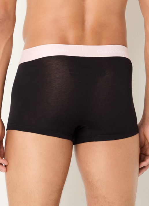 Calvin Klein Boxershorts met logoband in 3-pack - achterkant zwart