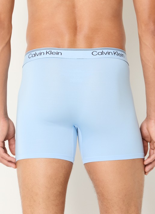 Calvin Klein Boxershorts met logoband in 3-pack - achterkant donkerblauw
