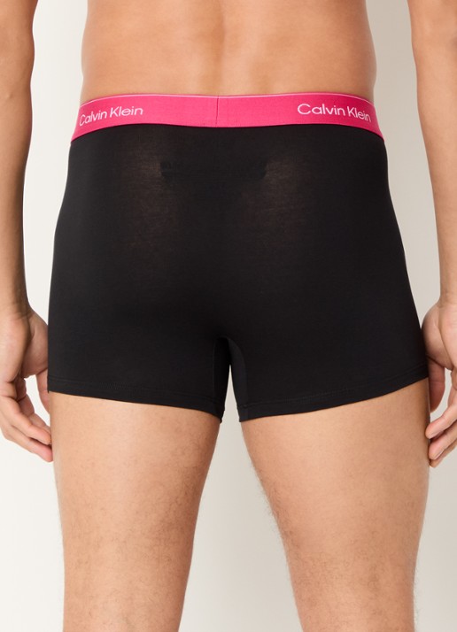 Calvin Klein Boxershorts met logoband in 3-pack - achterkant zwart