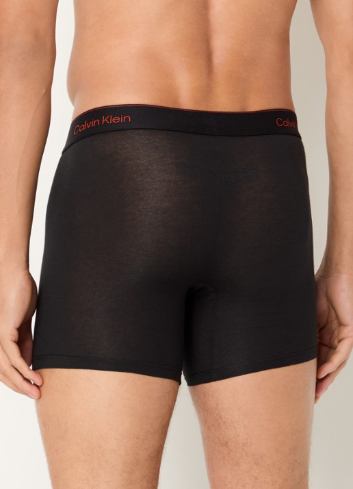Calvin Klein Boxershorts met logoband in 3-pack - achterkant 2 zwart