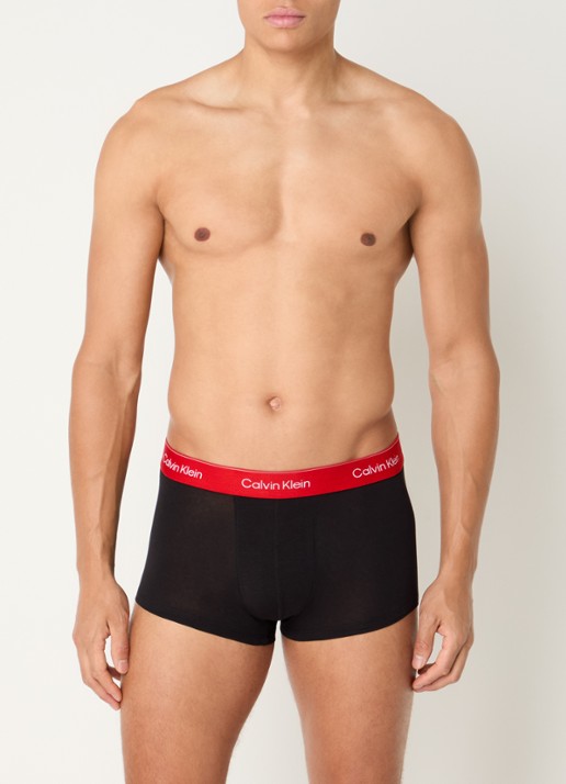 Calvin Klein Boxershorts met logoband in 3-pack - voorkant 4 zwart