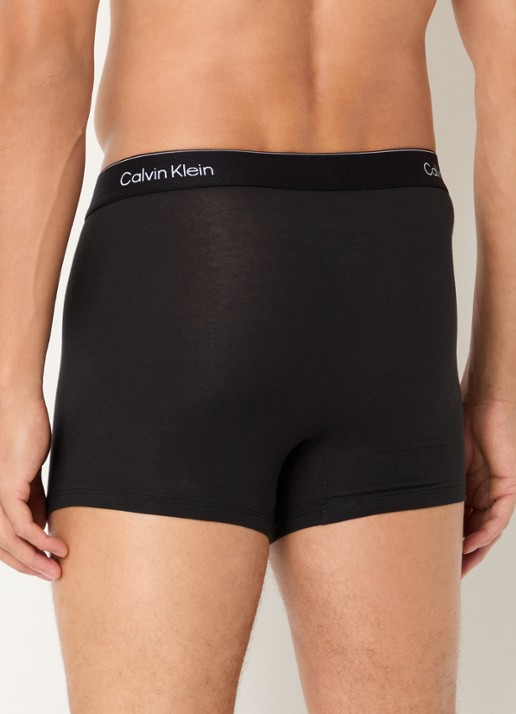 Calvin Klein Boxershorts met logoband in 3-pack - achterkant zwart