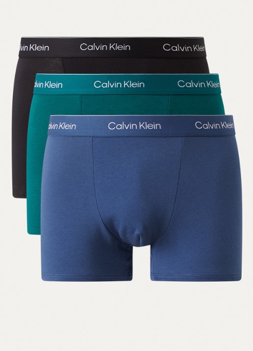Calvin Klein Boxershorts met logoband in 3-pack - voorkant groen