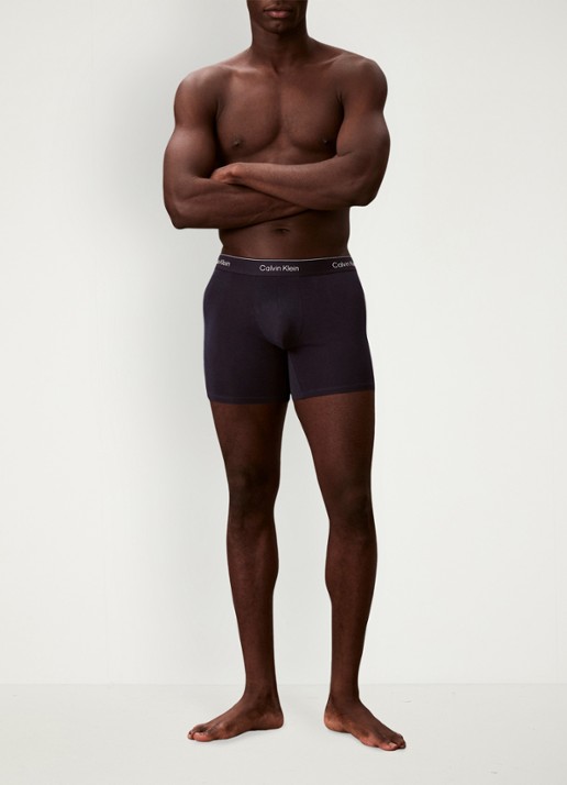 Calvin Klein Boxershorts met logoband in 3-pack - voorkant 5 lichtblauw
