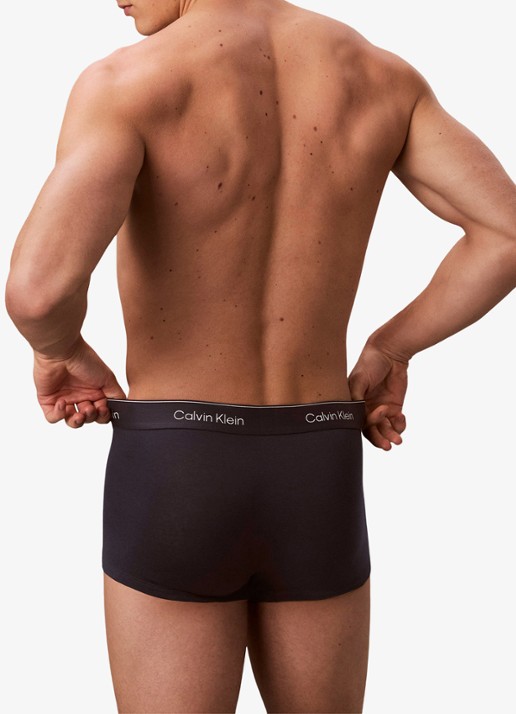 Calvin Klein Boxershorts met logoband in 3-pack - achterkant 5 grijs