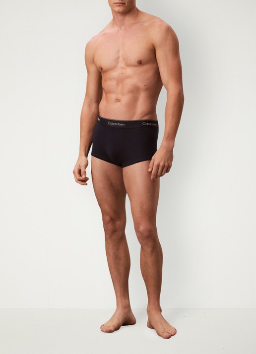 Calvin Klein Boxershorts met logoband in 3-pack - voorkant 2 grijs