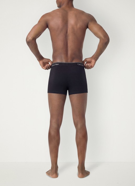 Calvin Klein Boxershorts met logoband in 3-pack - achterkant zwart