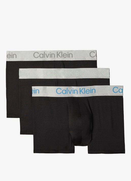 Calvin Klein Boxershorts met logoband in 3-pack - voorkant beige