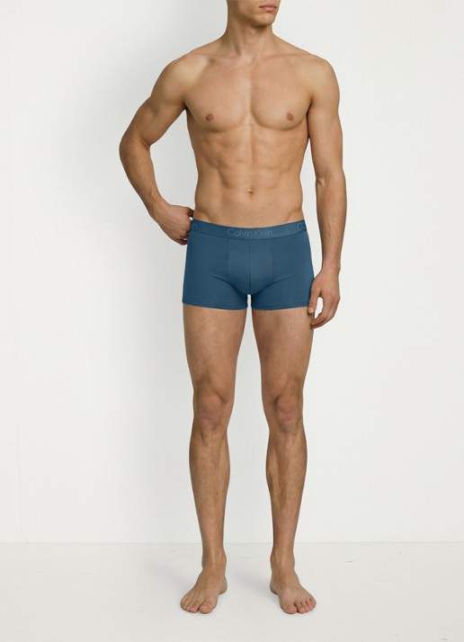 Calvin Klein Boxershorts met logoband in 3-pack - voorkant 2 donkerblauw