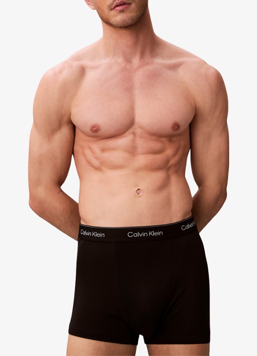 Calvin Klein Boxershorts met logoband in 3-pack - detail 3 groen