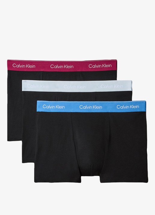 Calvin Klein Boxershorts met logoband in 3-pack - voorkant blauw