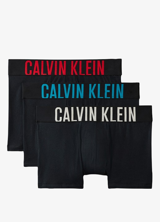 Calvin Klein Boxershorts met logoband in 3-pack - voorkant 4 zwart