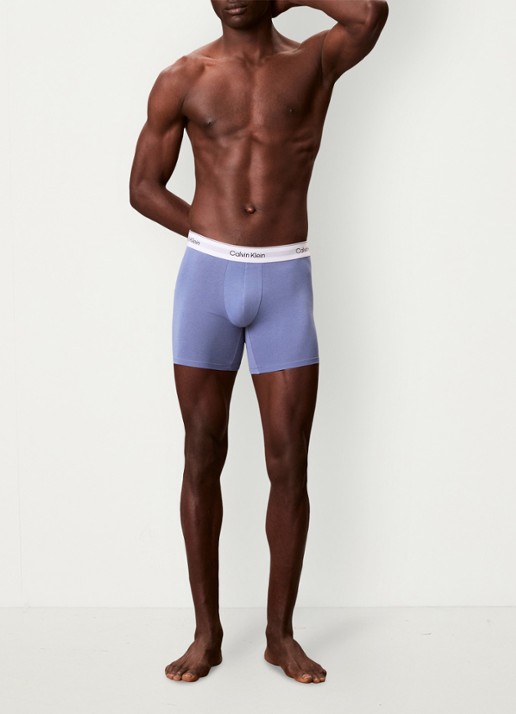 Calvin Klein Boxershorts met logoband in 3-pack - voorkant 2 wit