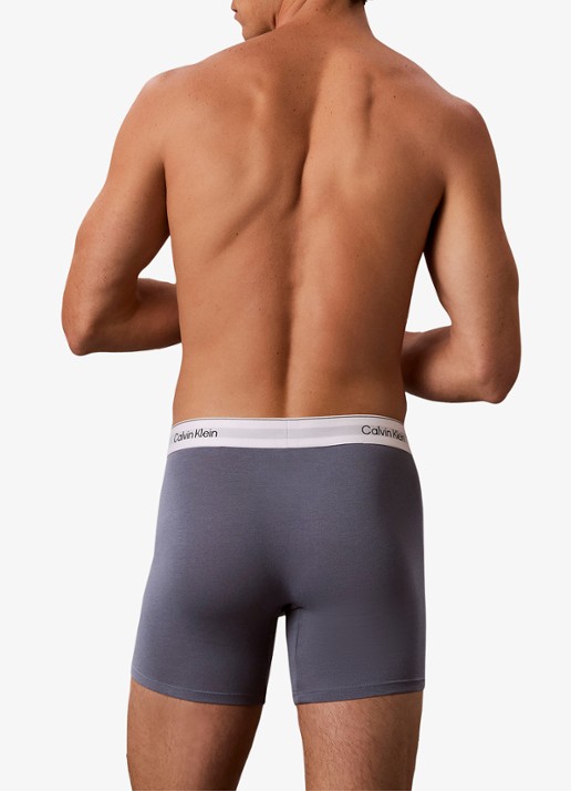 Calvin Klein Boxershorts met logoband in 3-pack - achterkant beige