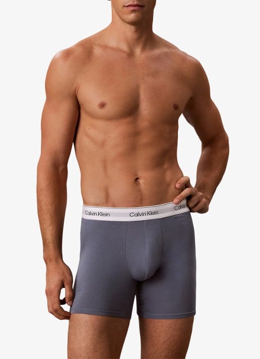 Calvin Klein Boxershorts met logoband in 3-pack - detail 2 beige