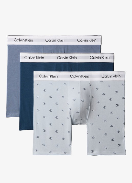 Calvin Klein Boxershorts met logoband in 3-pack - voorkant 5 beige