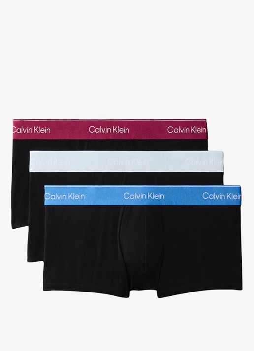 Calvin Klein Boxershorts met logoband in 3-pack - voorkant 2 blauw