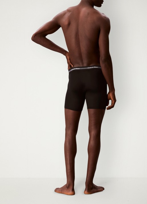Calvin Klein Boxershorts met logoband in 3-pack - achterkant 4 zwart