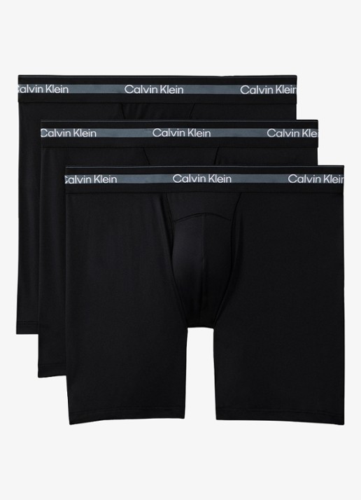 Calvin Klein Boxershorts met logoband in 3-pack - voorkant 5 zwart