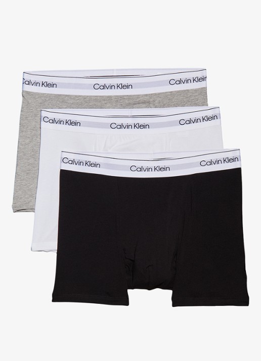 Calvin Klein Boxershorts met logoband in 3-pack - voorkant 2 multicolor