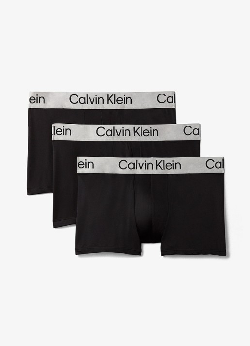 Calvin Klein Boxershorts met logoband in 3-pack - voorkant 5 zwart