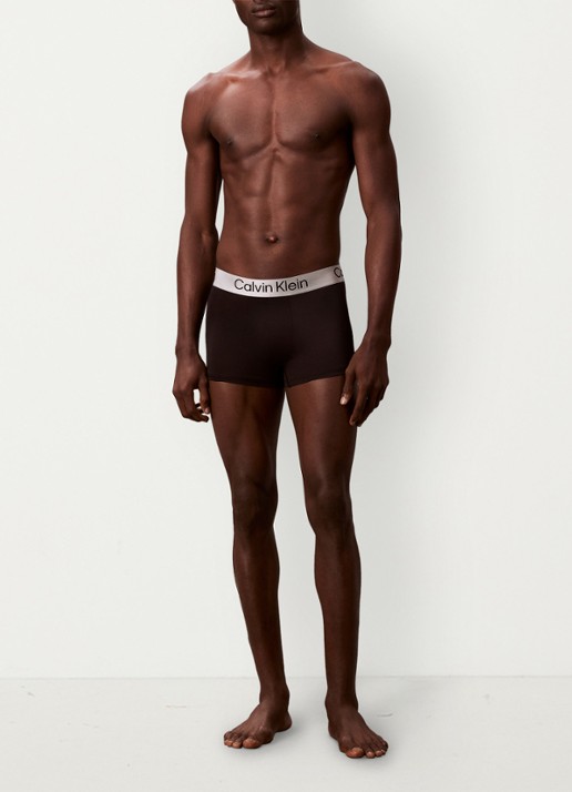 Calvin Klein Boxershorts met logoband in 3-pack - voorkant 6 zwart